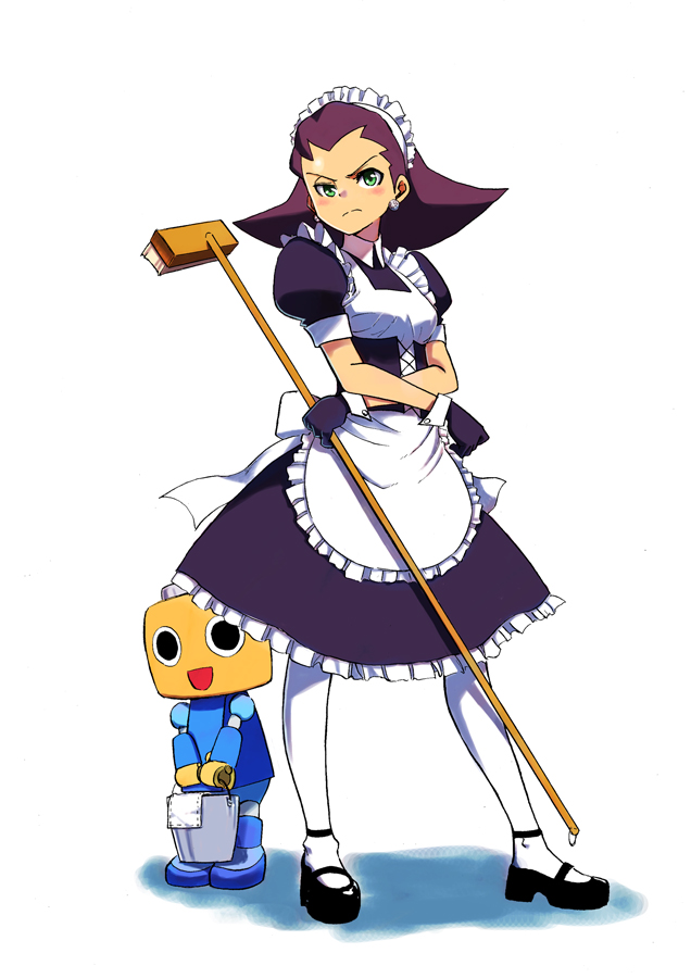 tron bonne and servbot (mega man and 1 more) drawn by tsunemi_aosa