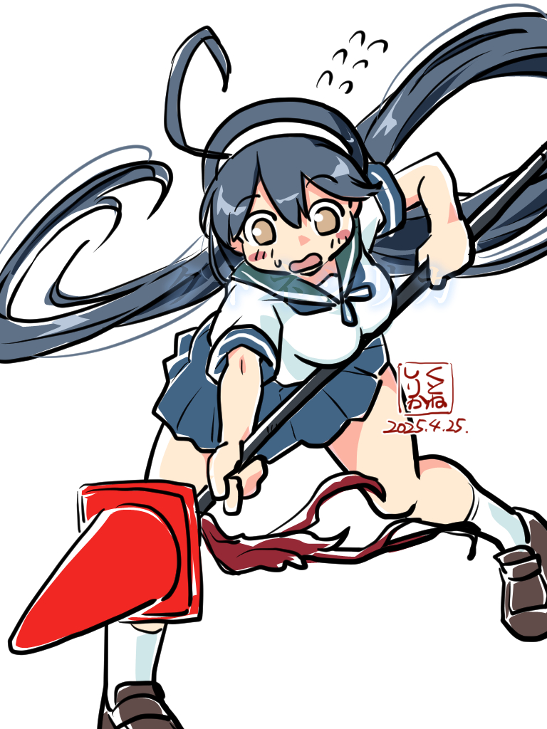 ushio and ushio kai ni (kantai collection) drawn by kutone_shirika