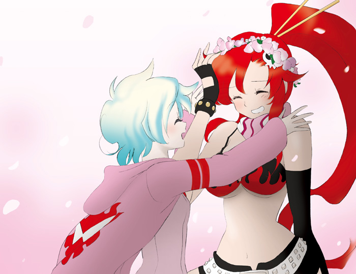 yoko littner and nia teppelin (tengen toppa gurren lagann) drawn by haruta_(h-oh)