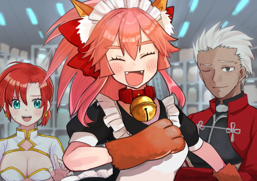 tamamo, archer, tamamo cat, and boudica (fate and 1 more) drawn by matsui_haru