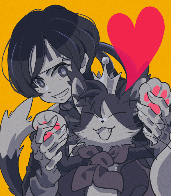 yuffie kisaragi and cait sith (final fantasy and 3 more) drawn by coffinsmokes