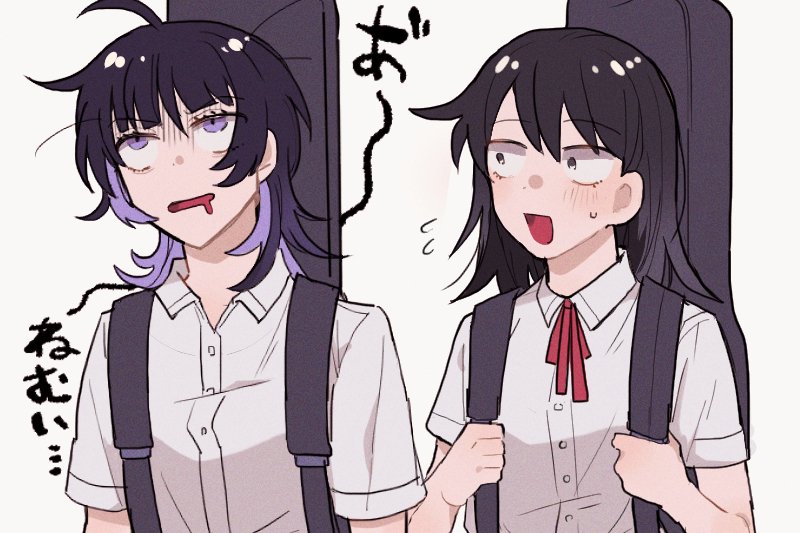 hatono chihiro and fujii ayame (futsuu no keion-bu) drawn by l2awk