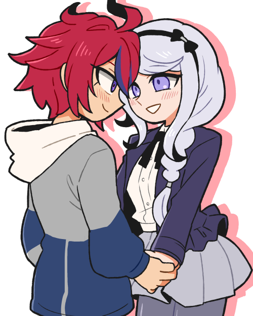 sumino takumi and kirifuji nozomi (the hundred line -last defense academy-) drawn by nu_tarou