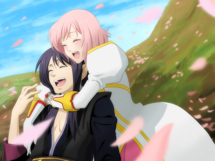 yuri lowell and estellise sidos heurassein (tales of and 1 more) drawn by cha_(komekko)