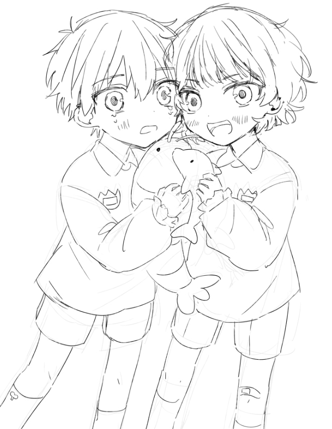 isagi yoichi and bachira meguru (blue lock) drawn by uta_(utamilk)