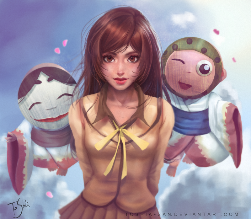 momozono nanami, onikiri, and kotetsu (kamisama hajimemashita) drawn by toshiasan