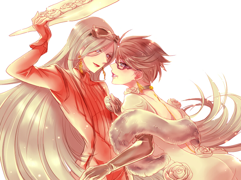 bayonetta and jeanne (bayonetta and 1 more) drawn by ivory_(25680nico)