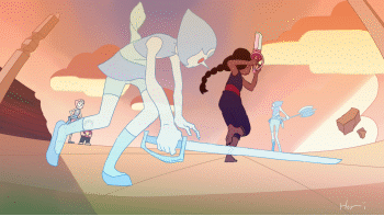 pearl, steven quartz universe, and connie maheswaran (steven universe) drawn by hori_takafumi