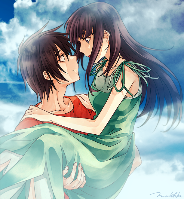 makabe kazuki and hazama shouko (soukyuu no fafner) drawn by machi_fuka