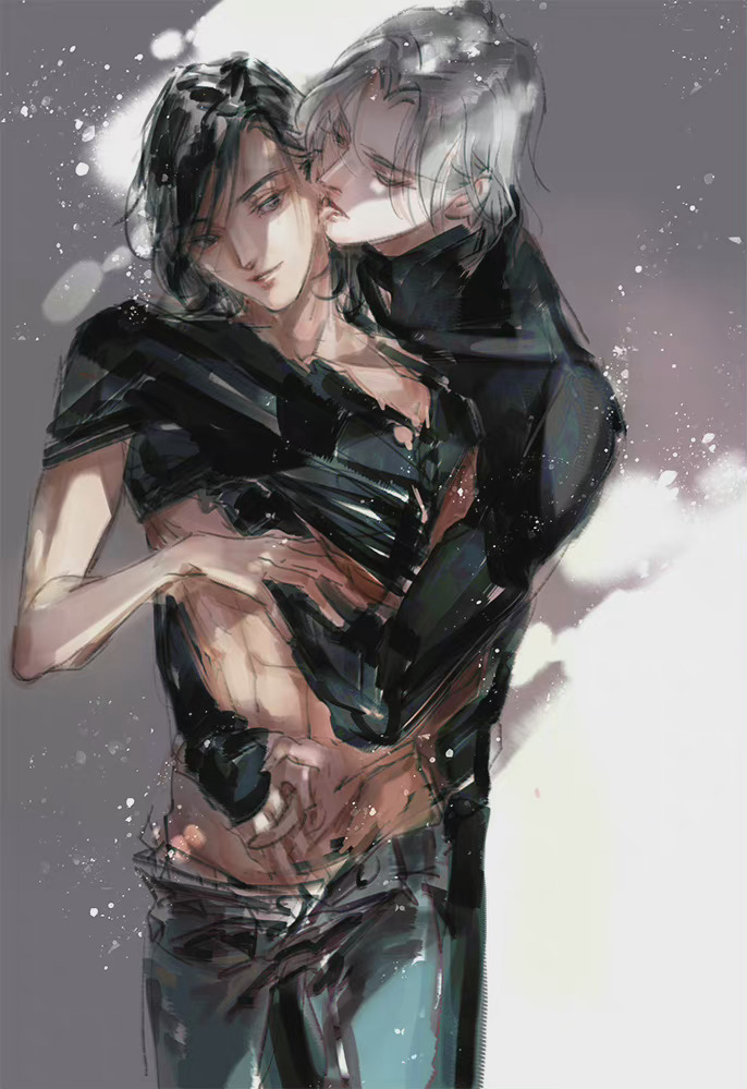 wei wuxian and lan wangji (modao zushi) drawn by kcllzas163