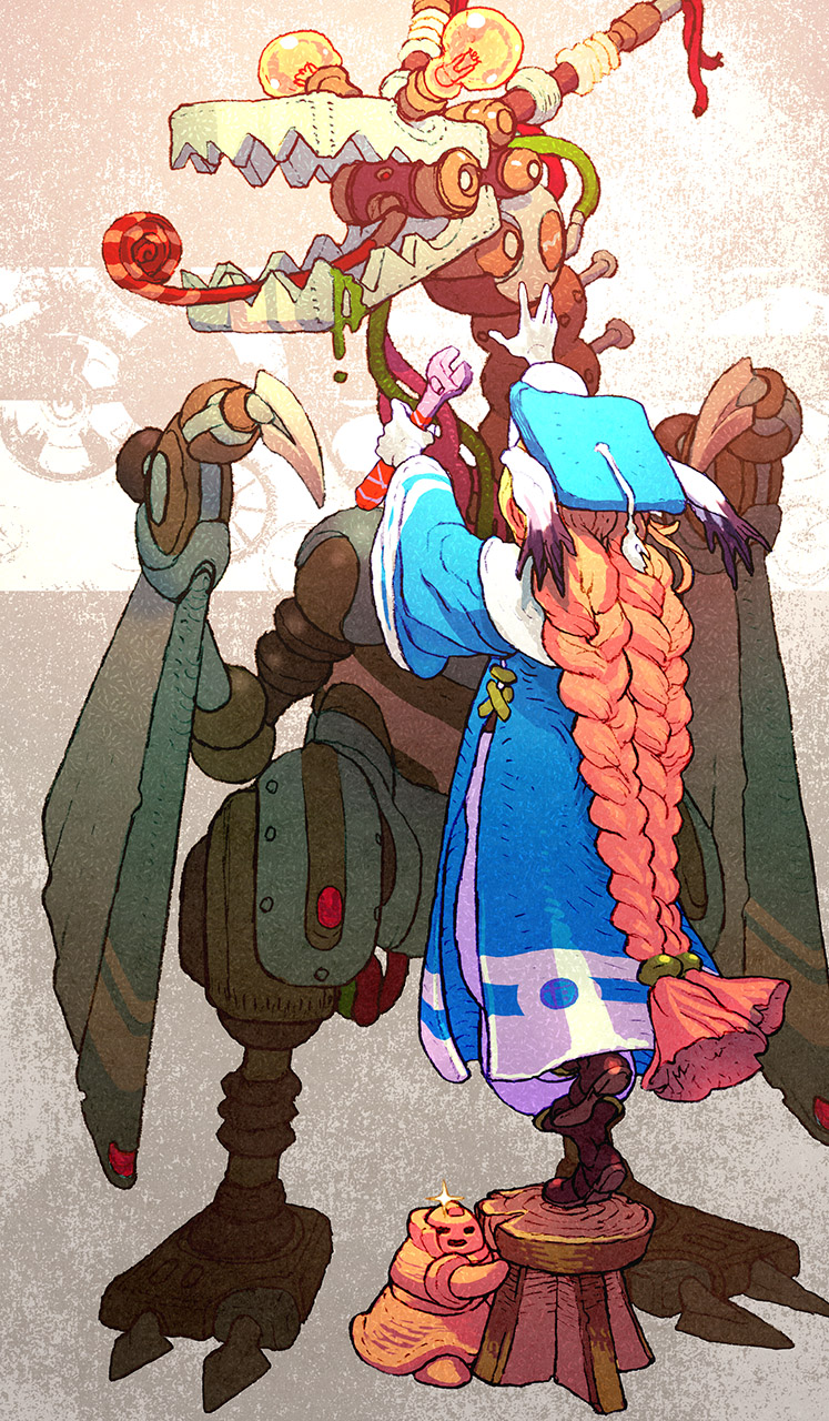 momo and honey (breath of fire and 1 more) drawn by yoshikawa_tatsuya