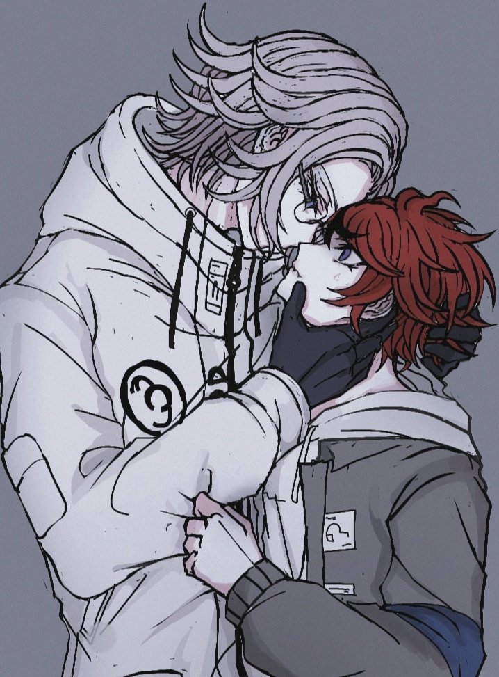 aotsuki eito and sumino takumi (the hundred line -last defense academy-) drawn by shi_gu_(sigu_69)