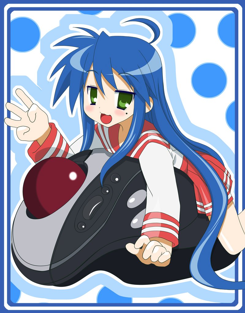 izumi konata (lucky star) drawn by mahan_(clock_hearts)