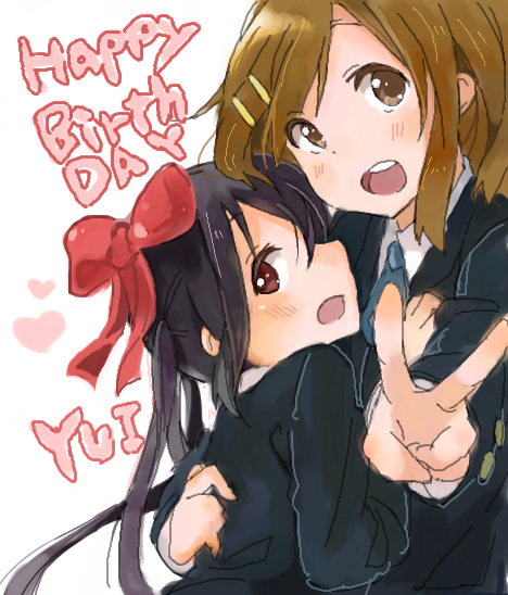 nakano azusa and hirasawa yui (k-on!) drawn by kirisawa_saki