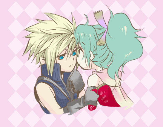 cloud strife and terra branford (final fantasy and 3 more) drawn by asu_(asoras)