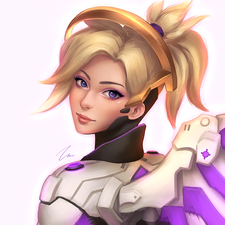 mercy (overwatch and 1 more) drawn by umigraphics