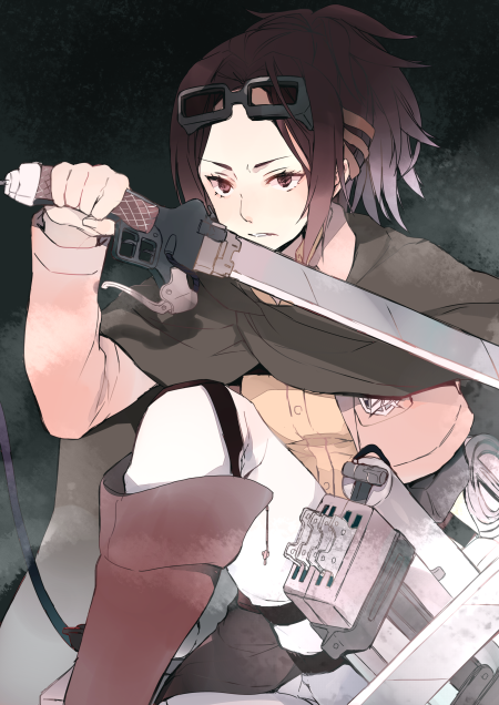 hange zoe (shingeki no kyojin) drawn by tokio_neo