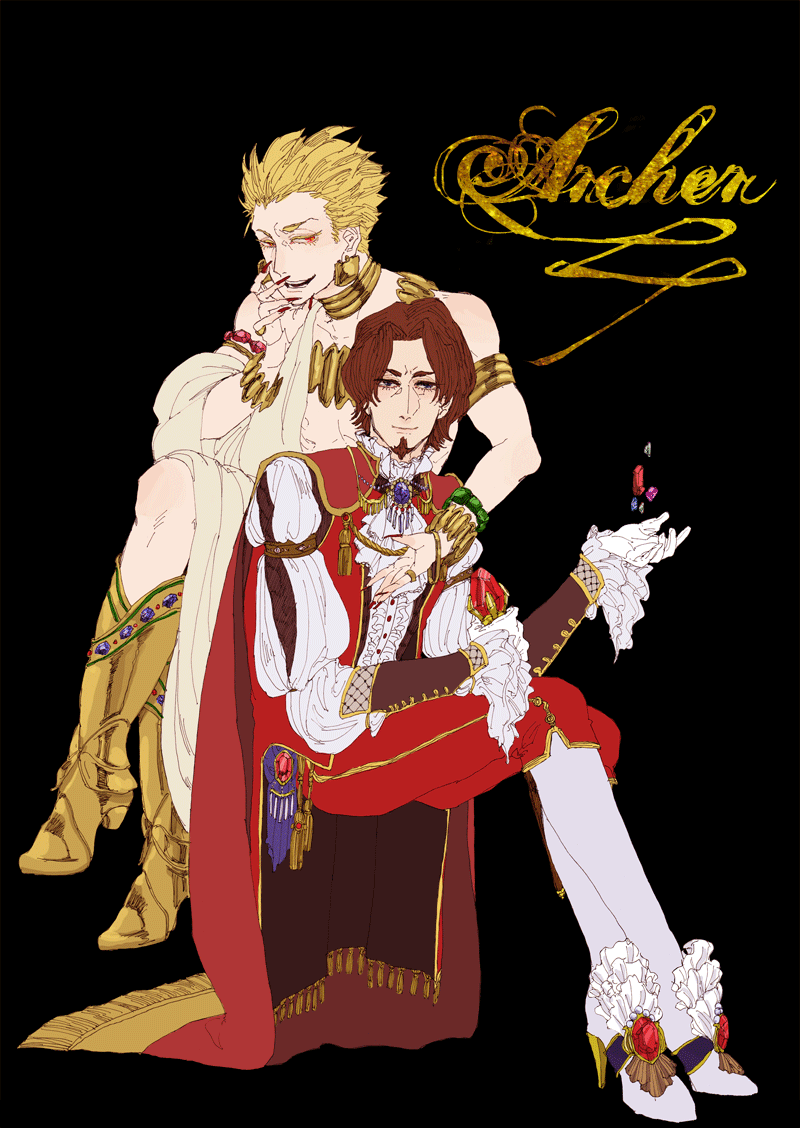 gilgamesh and tohsaka tokiomi (fate and 1 more) drawn by nanikanomatigai