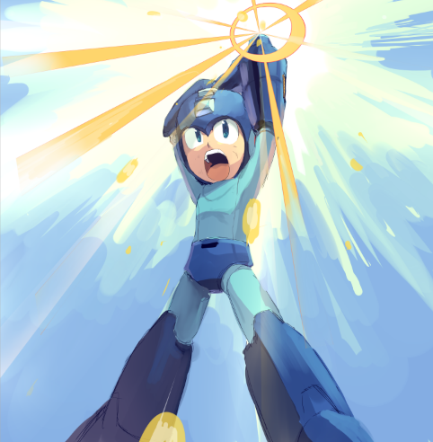 mega man (mega man) drawn by nokogiri_den_aoi
