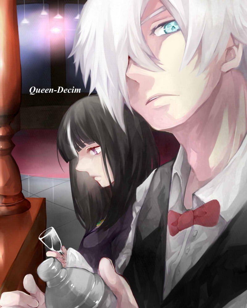 kurokami no onna and decim (death parade) drawn by kiiya_(torotti)