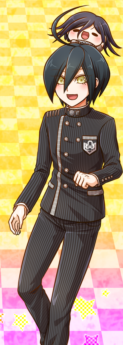 oma kokichi and saihara shuichi (danganronpa and 1 more) drawn by yumaru_(marumarumaru)