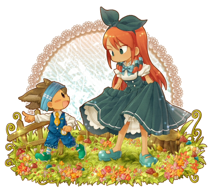 nishizono shinsuke and seto midori (inazuma eleven and 1 more) drawn by kiri_futoshi