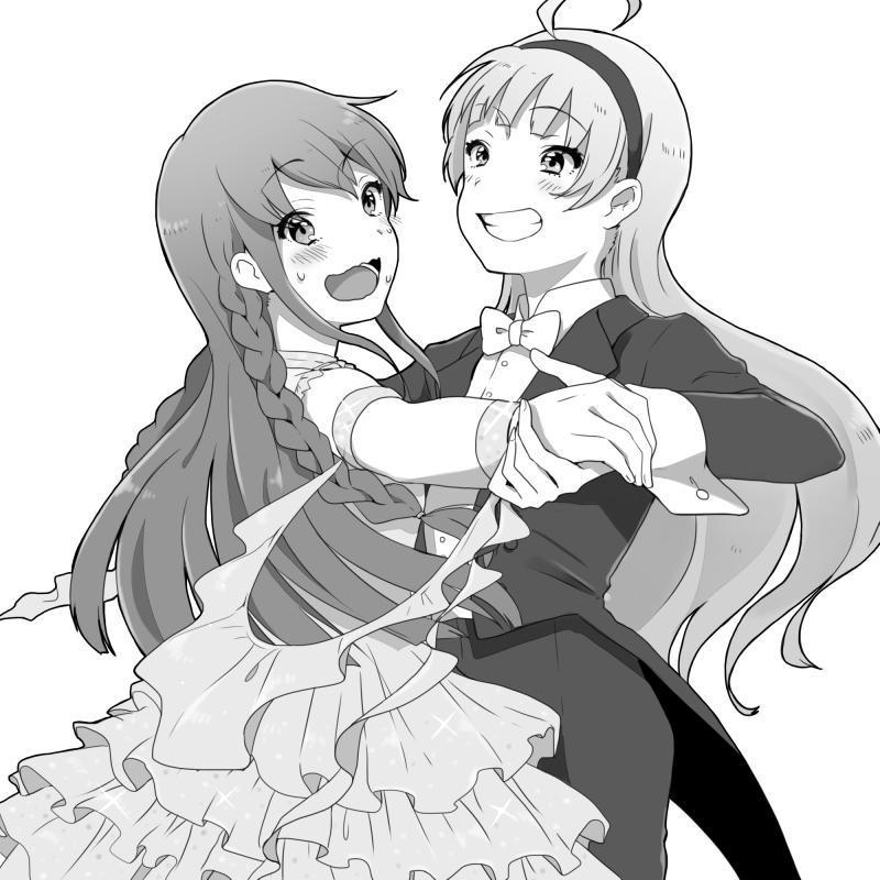 kousaka umi and shimabara elena (idolmaster and 1 more) drawn by witoi_(roa)