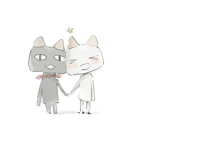inoue toro and kuro (doko demo issho) drawn by uki_atsuya