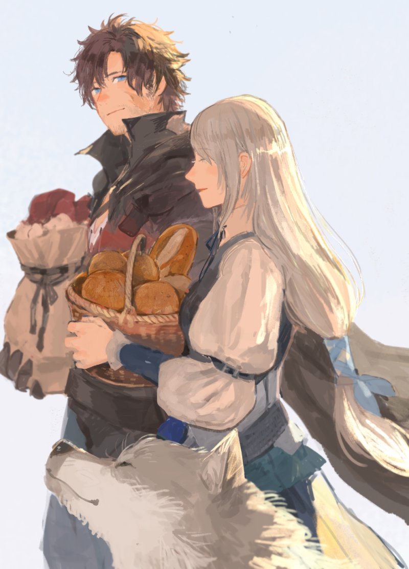 clive rosfield, jill warrick, and torgal (final fantasy and 1 more) drawn by jo05156