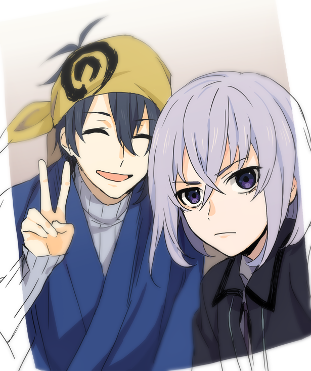 mikazuki munechika and honebami toushirou (touken ranbu) drawn by nomuo_(shiromi)