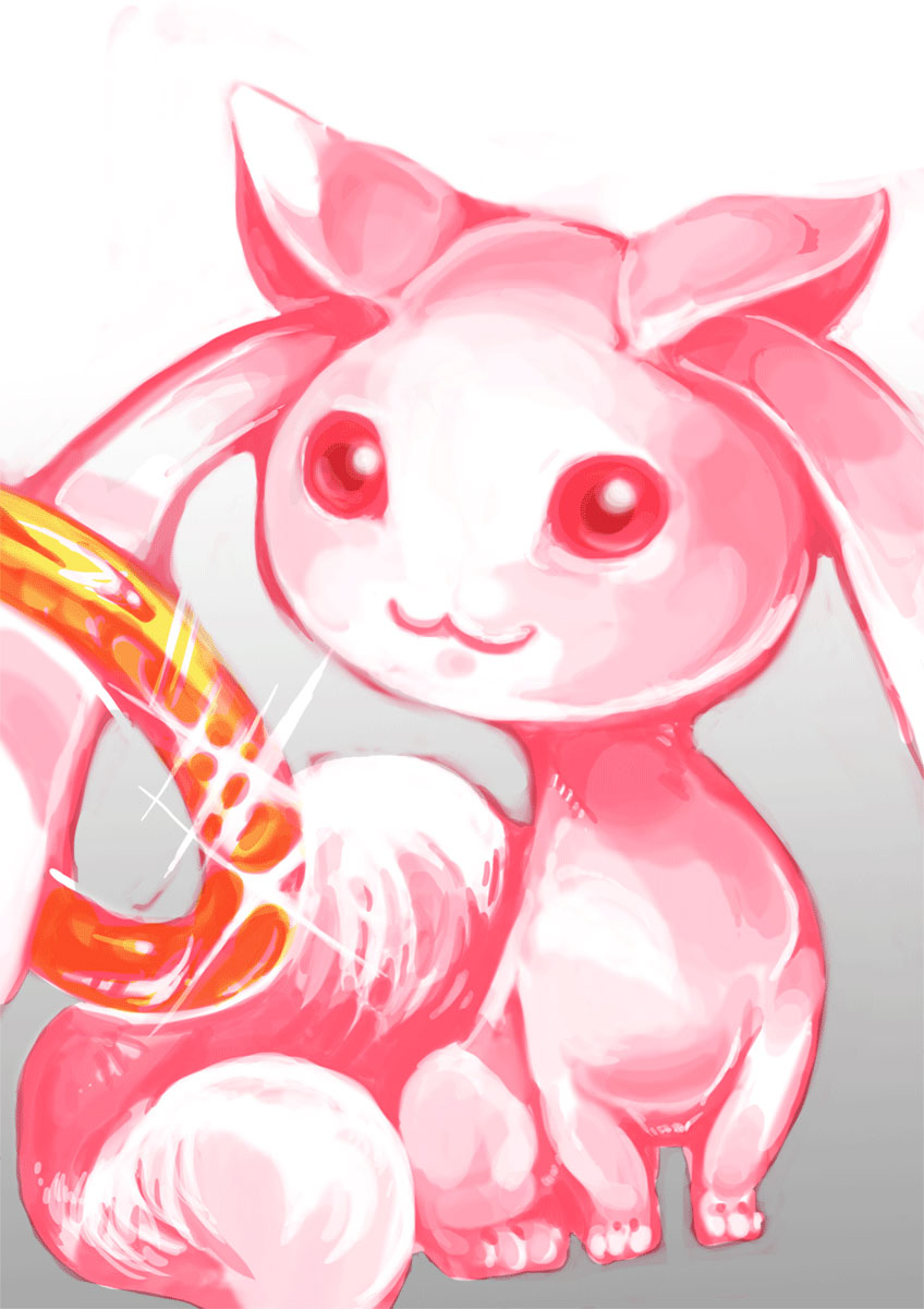 kyubey (mahou shoujo madoka magica) drawn by kudakitsune_(tugumi06)