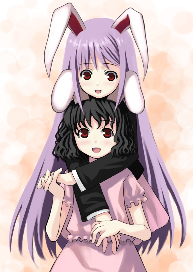 reisen udongein inaba and inaba tewi (touhou) drawn by kagura_mizuki