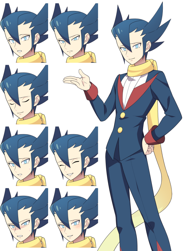 grimsley (pokemon and 1 more) drawn by momoji_(lobolobo2010)