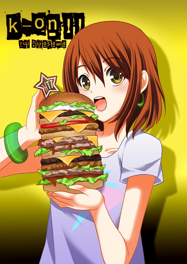 hirasawa yui (k-on!) drawn by kaen_(k-artworks)