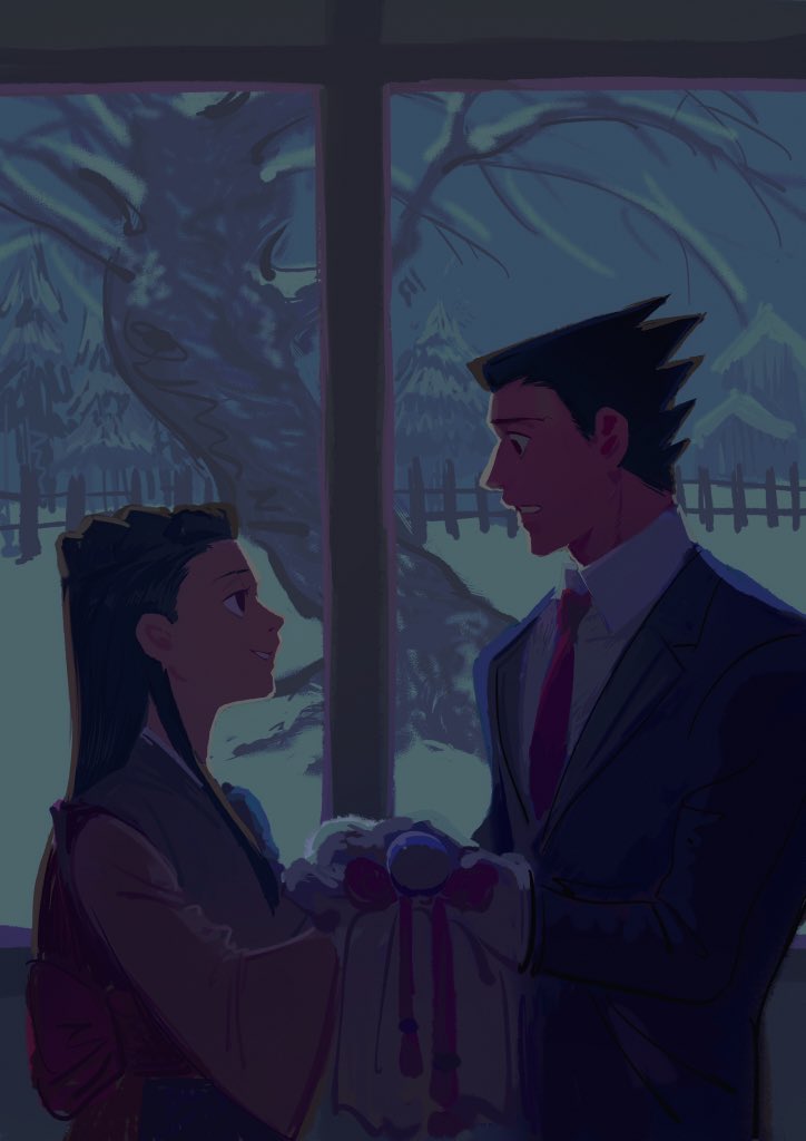 phoenix wright and iris (ace attorney and 1 more) drawn by vivi95862484
