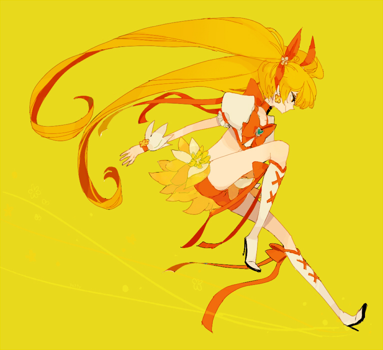 myoudouin itsuki and cure sunshine (precure and 1 more) drawn by l_hakase
