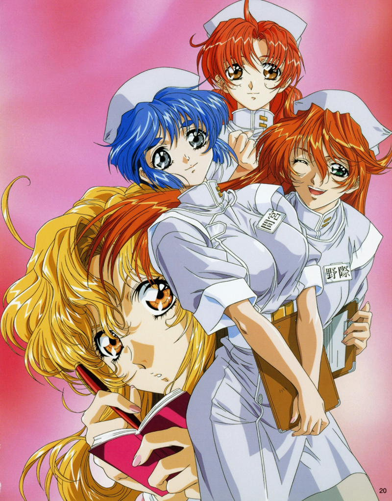 itou ryoko, mamiya chisato, nomoto miho, and makino rie (nonomura byouin no hitobito) drawn by yokota_mamoru