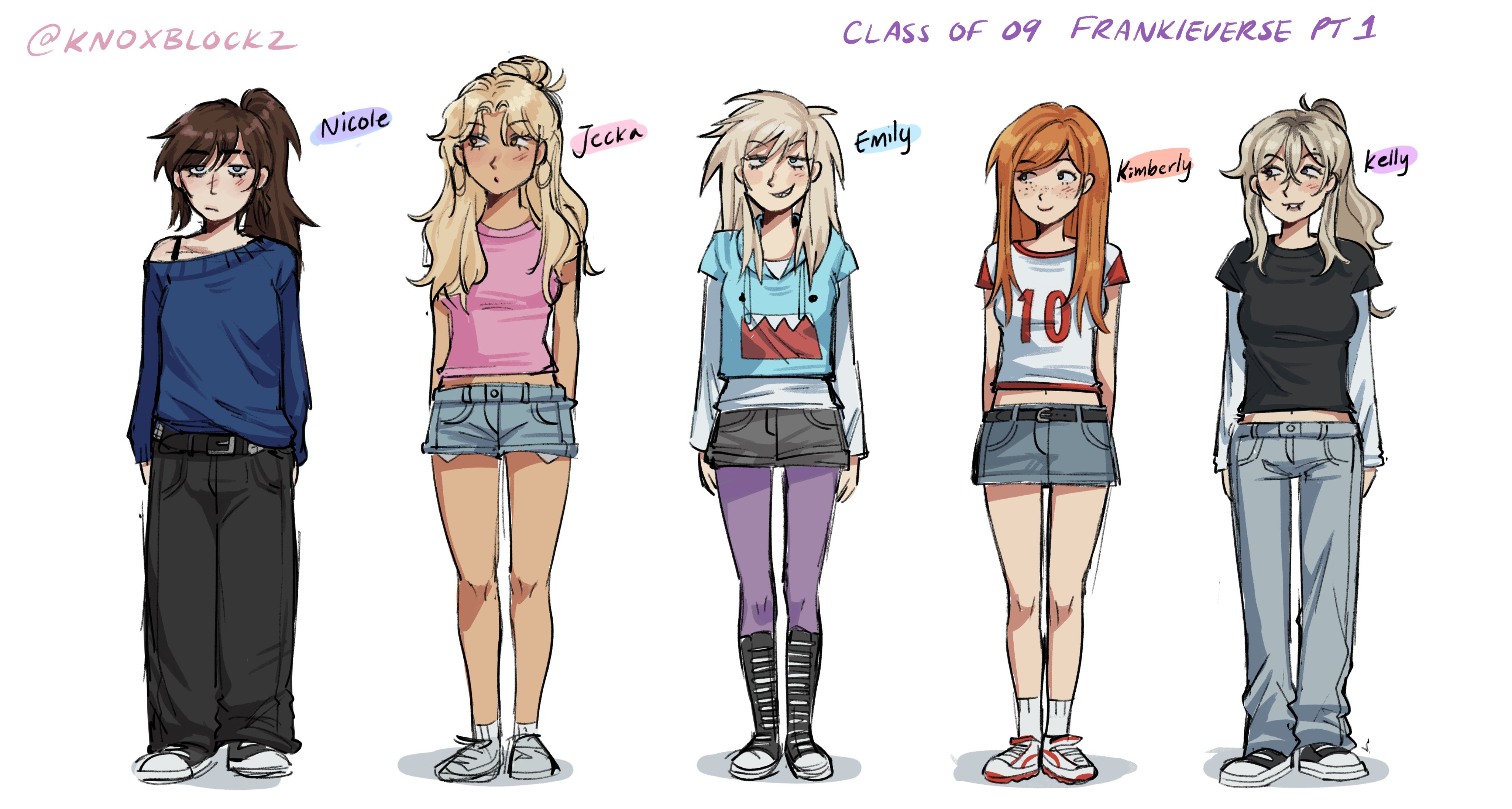 Nicole jecka emily and kelly class of 09 drawn by knoxblockz