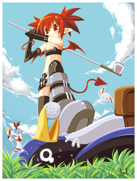 etna, prinny, and pleinair (disgaea and 1 more) drawn by airana