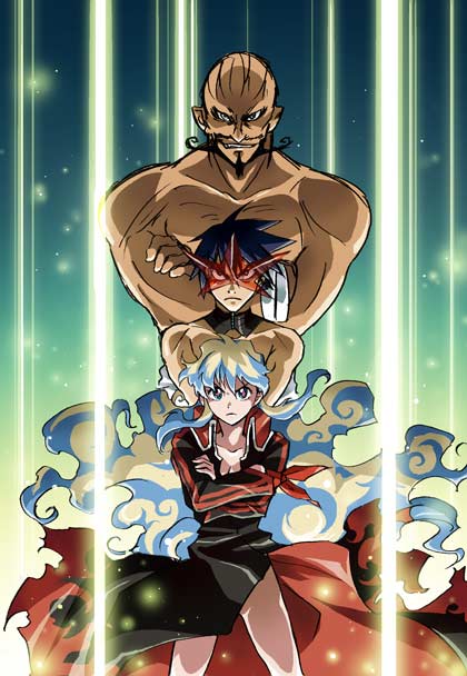 nia teppelin, simon, and lordgenome (tengen toppa gurren lagann and 1 more) drawn by aiya_kyuu