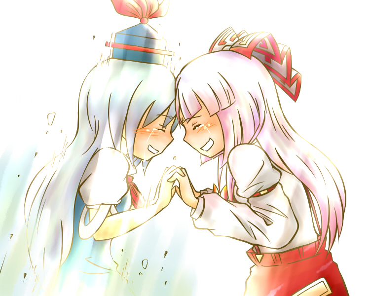 fujiwara no mokou and kamishirasawa keine (touhou) drawn by viva!!