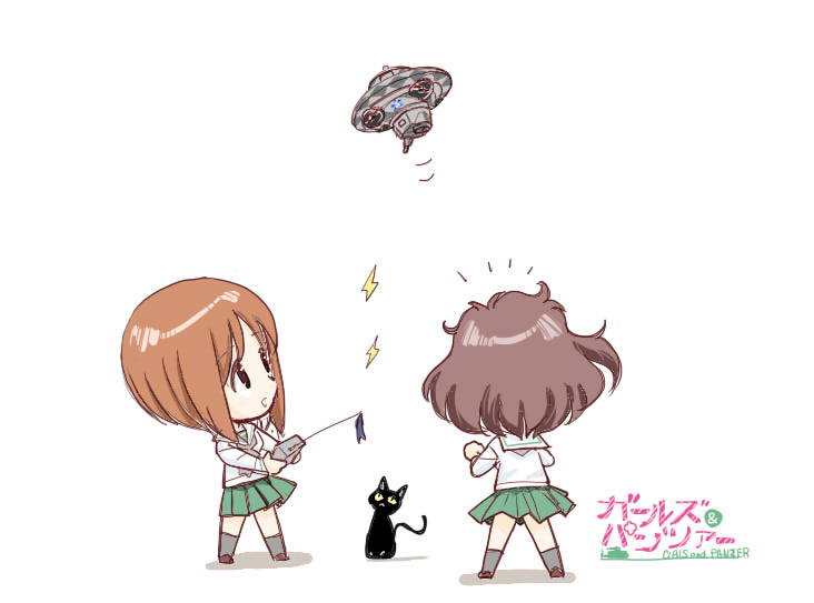 nishizumi miho and akiyama yukari (girls und panzer) drawn by hasegawa_takemitsu