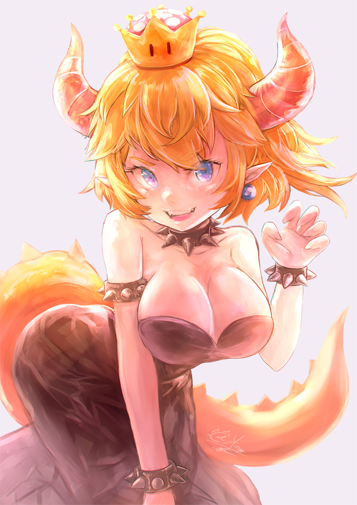bowsette (mario and 1 more) drawn by mg42cat-k1ng