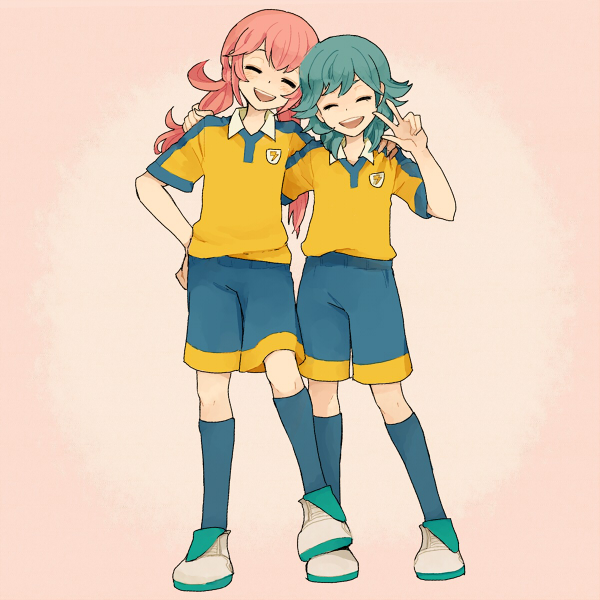 kirino ranmaru and kariya masaki (inazuma eleven and 1 more) drawn by l_hakase