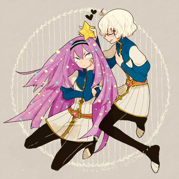 meia and gillis (inazuma eleven and 2 more) drawn by l_hakase