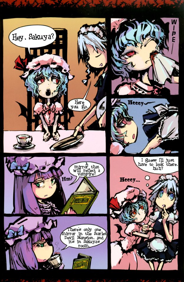remilia scarlet, izayoi sakuya, and patchouli knowledge (touhou) drawn by genocide_kitten