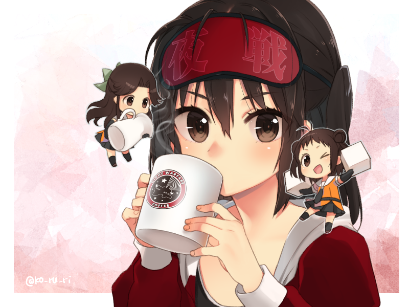sendai, naka, and jintsuu (kantai collection) drawn by koruri