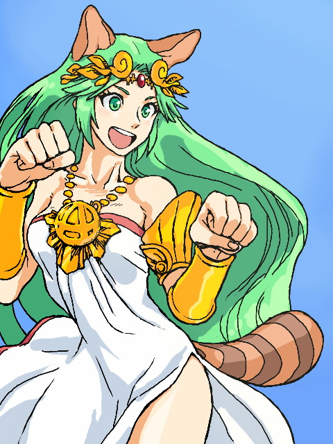 palutena (super smash bros. and 2 more) drawn by toppa_(igarappa)