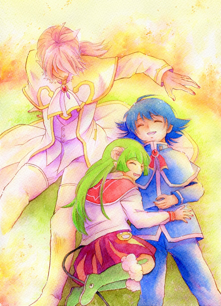 suzuki iruma, valac clara, and asmodeus alice (mairimashita! iruma-kun) drawn by tensien