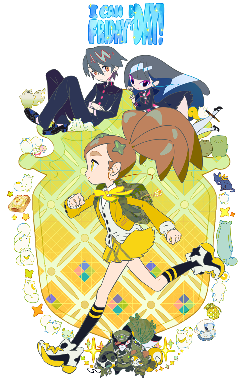 ensign, sergeant, girl a, girl b, signaller, and 1 more (japan animator expo and 1 more) drawn by take_(takegarou)